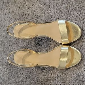 Gold Slingback Dress Heels